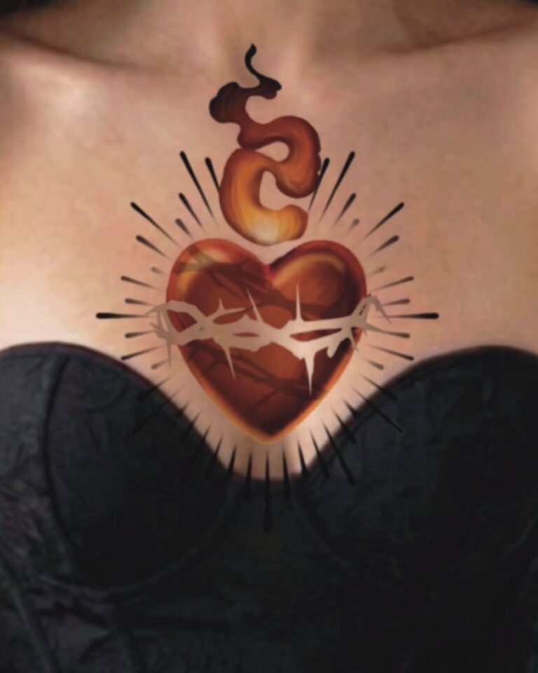 sacred heart chest piece